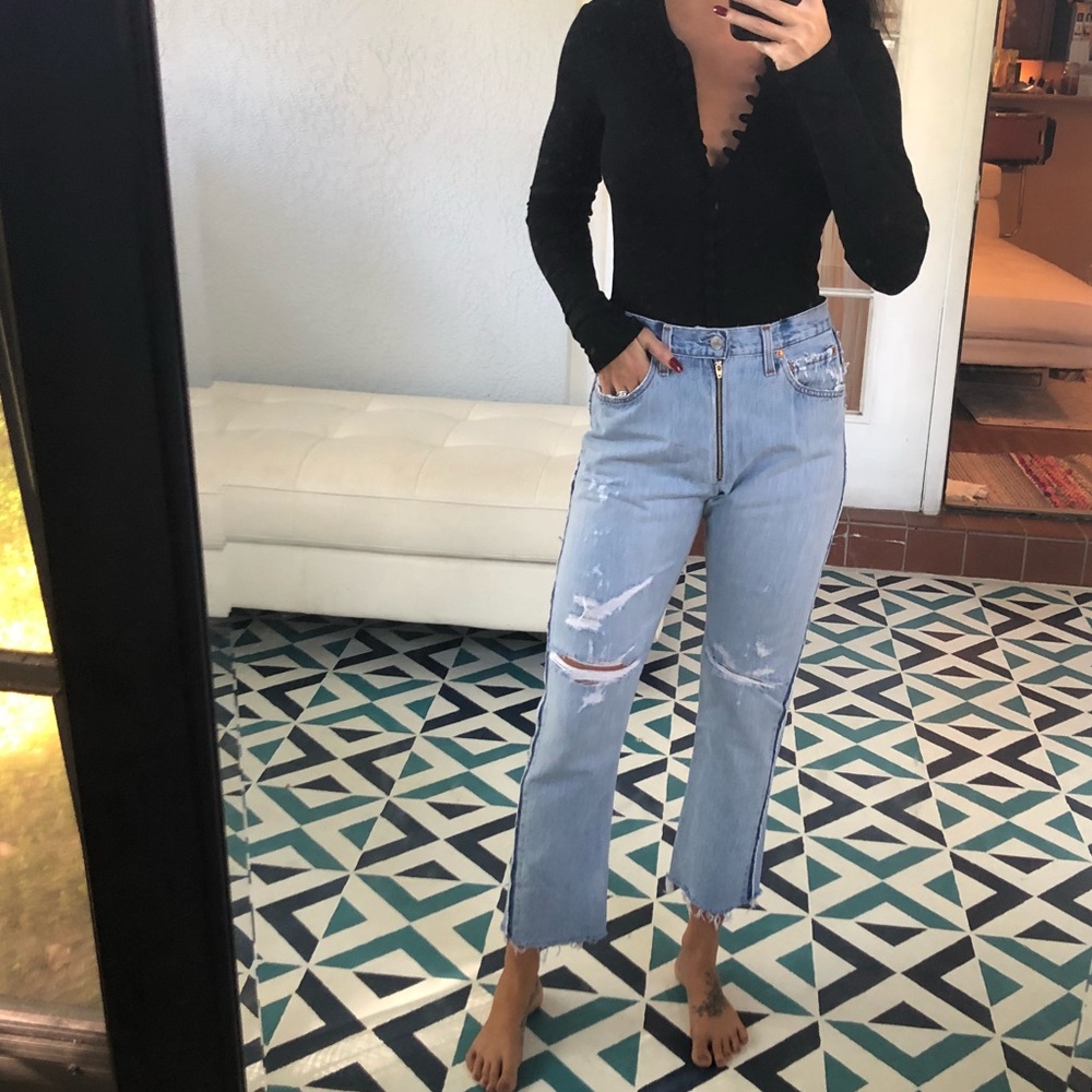 Re/Done Front Zip Jeans